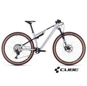 CUBE AMS ZERO99 C:68X RACE 29 full suspension bike - silver n black