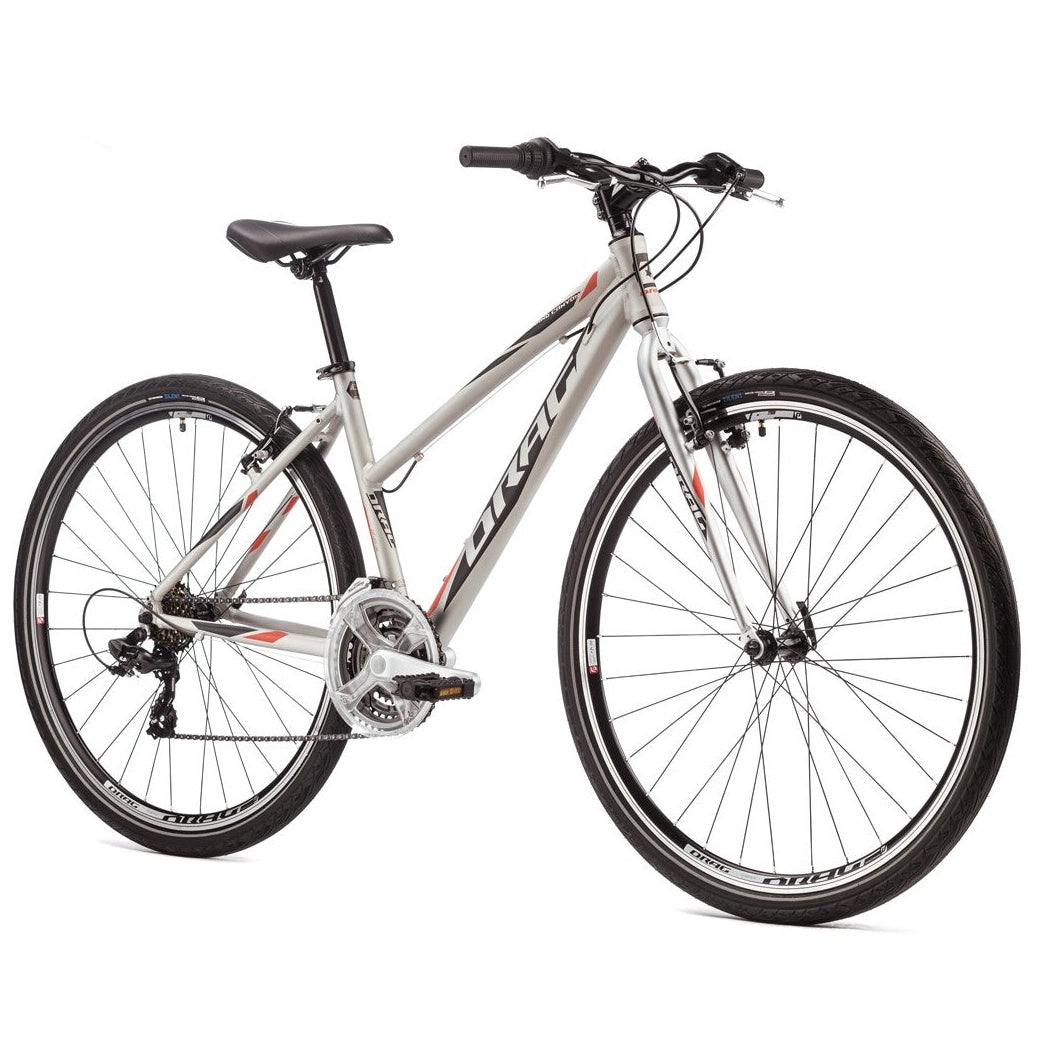 DRAG GRAND CANYON LADY BASE 28" naiste jalgratas – hõbe / punane