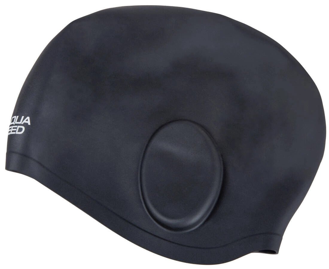 AQUAS - SPEED EAR CAP Big silicone swim cap - black - AQUA - SPEED - Evelostore