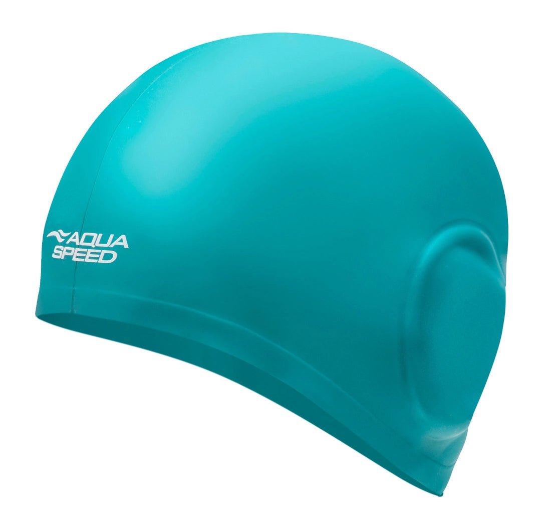 AQUAS - SPEED EAR CAP Big silicone swim cap - green - AQUA - SPEED - Evelostore