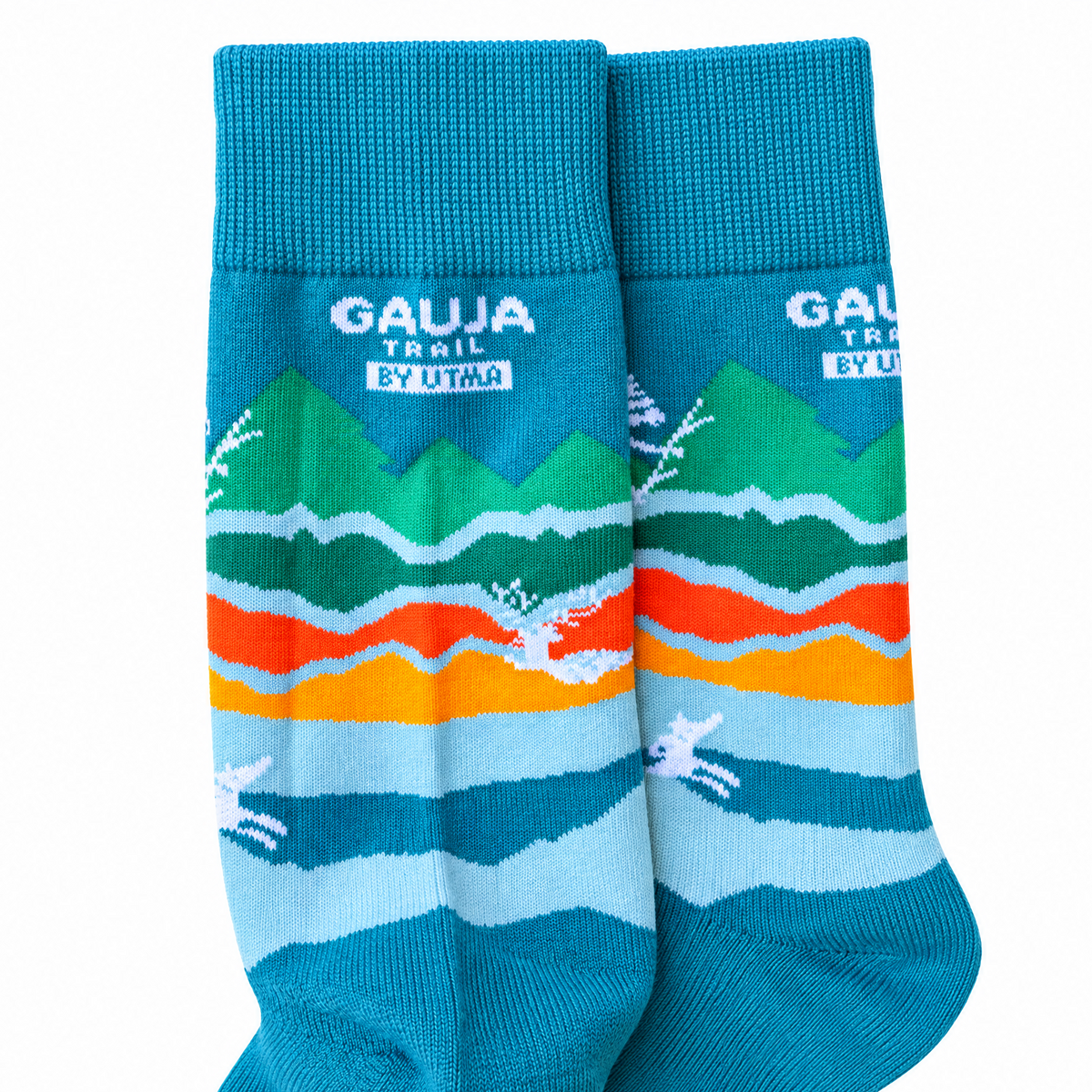 Gauja Trail by UTMB Wollsocken - blau/grün