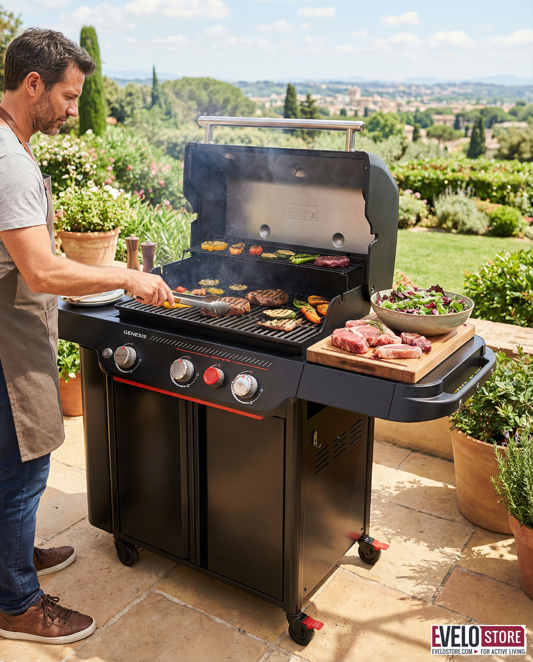 WEBER GENESIS® E - 330 STEALTH® EDITION Gas Grill – 1501146 - WEBER - Evelostore