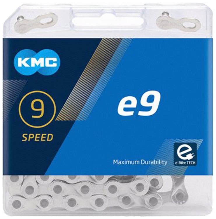KMC e9 E-Bike 9-Gang Kette - Silber mit QuickLink