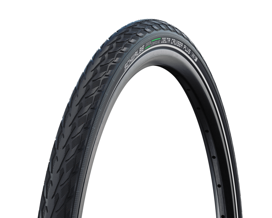 SCHWALBE DELTA CRUISER PLUS 28" tire - PunctureGuard | Green Compound | Reflex