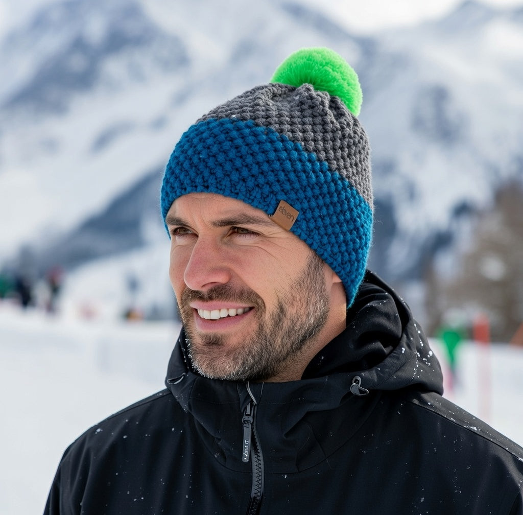 ELEVEN SPORTSWEAR Strickmütze MAD blau/grau
