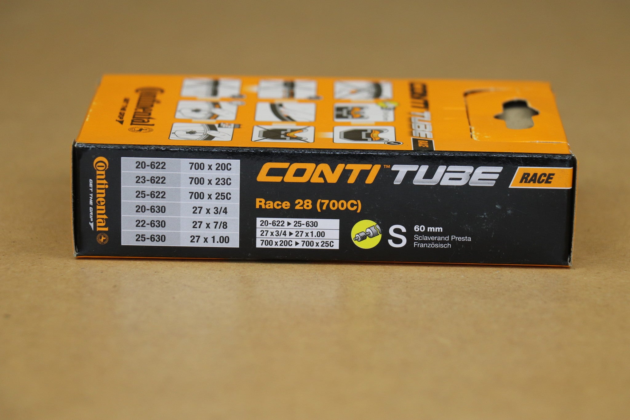 CONTINENTAL 700 x 18/25 PRESTA VALVE 60mm tube