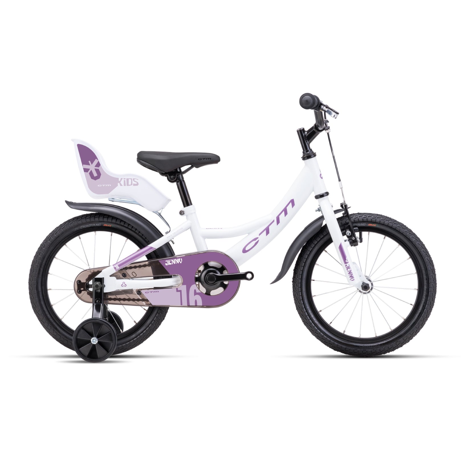 CTM JENNY 16 vélo pour enfants – Blanc / Violet