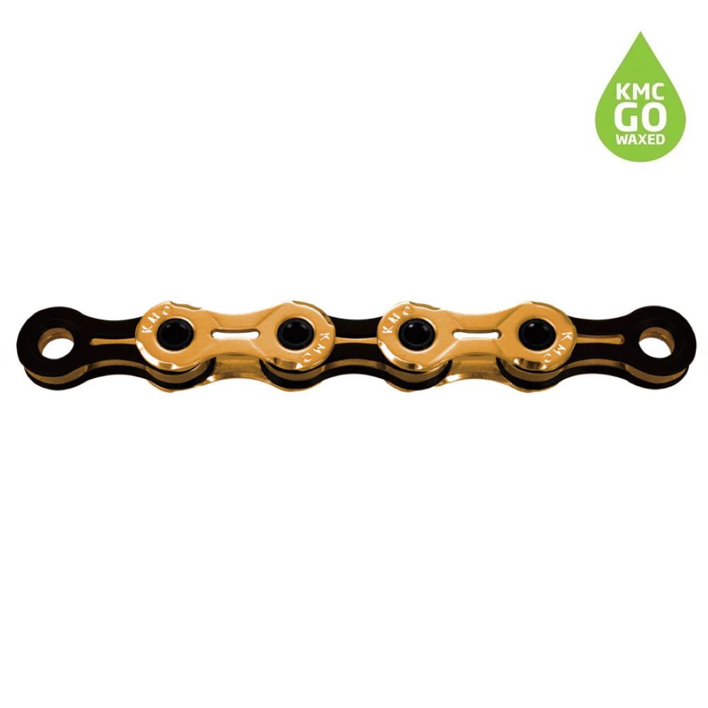 Cadena KMC X11SL WAXED Ti-N de 11 velocidades - Oro/Negro con QuickLink