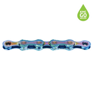 KMC X11 WAXED Chain - 11-speed - Aurora Blue with Quick Link