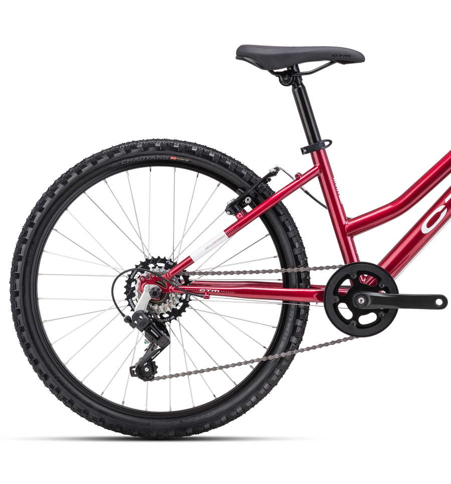CTM MONY 24 bērnu velosipēds - tumši sarkans