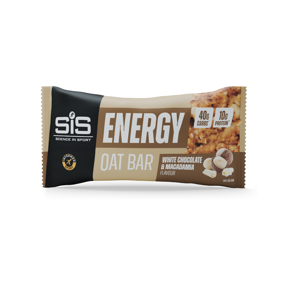 SIS ENERGY Oat Bare 12pcs x 70g - White Chocolate & Macadamia