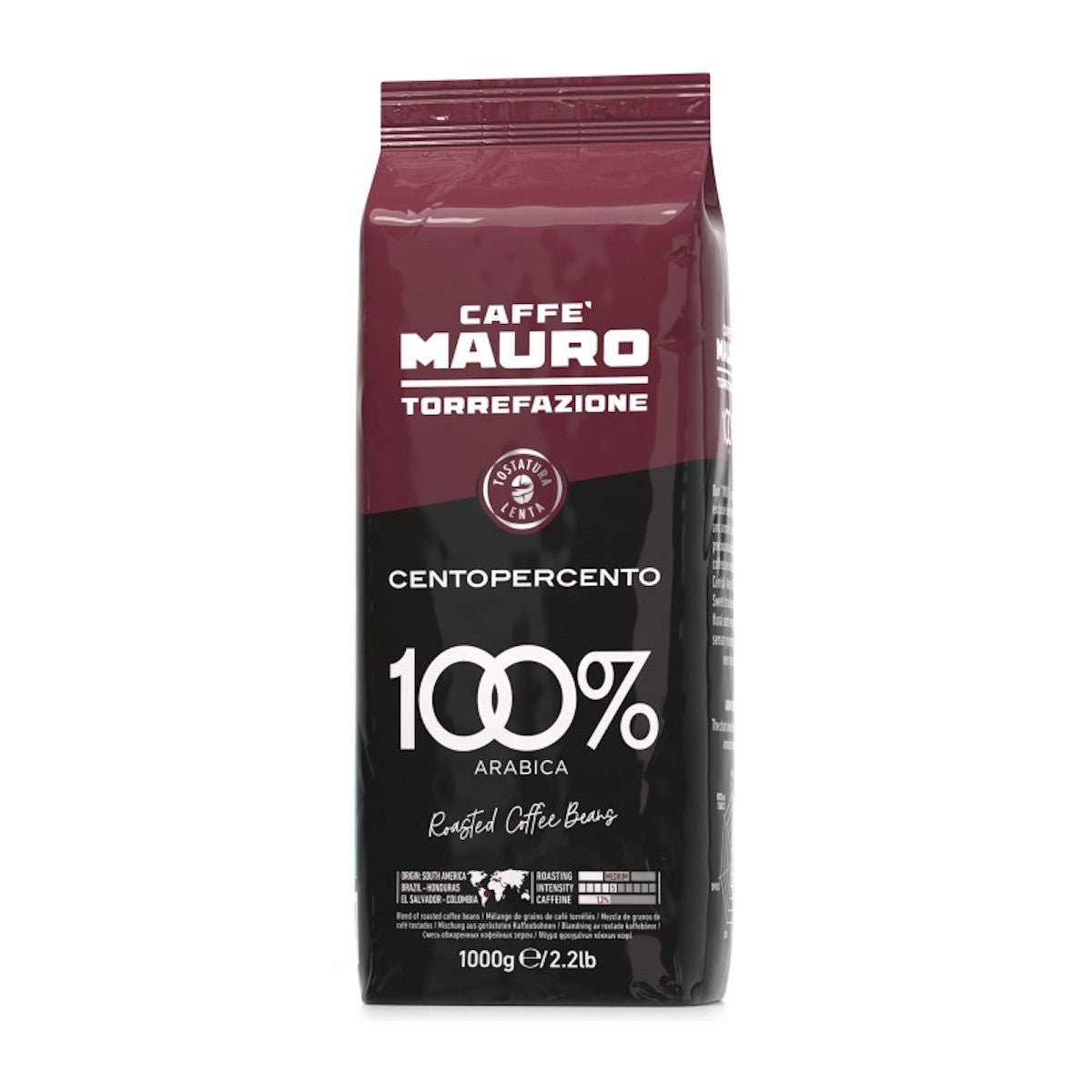 MAURO CENTOPERCENTO Coffee Beans – 1 kg - CAFFÉ MAURO - Evelostore