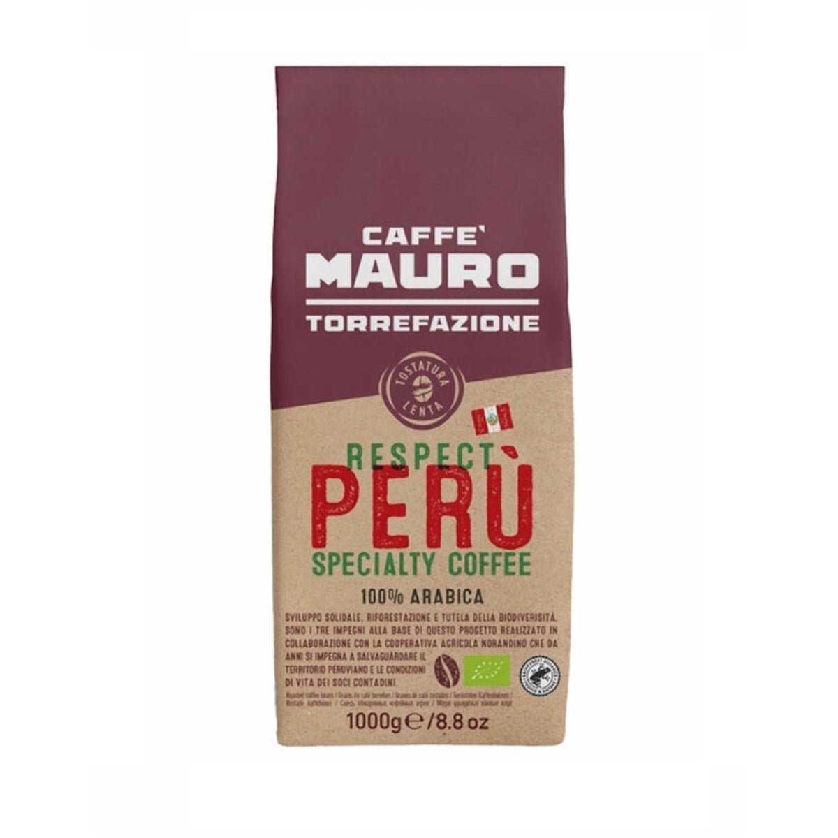 MAURO RESPECT PERU Coffee Beans – 1 kg - CAFFÉ MAURO - Evelostore