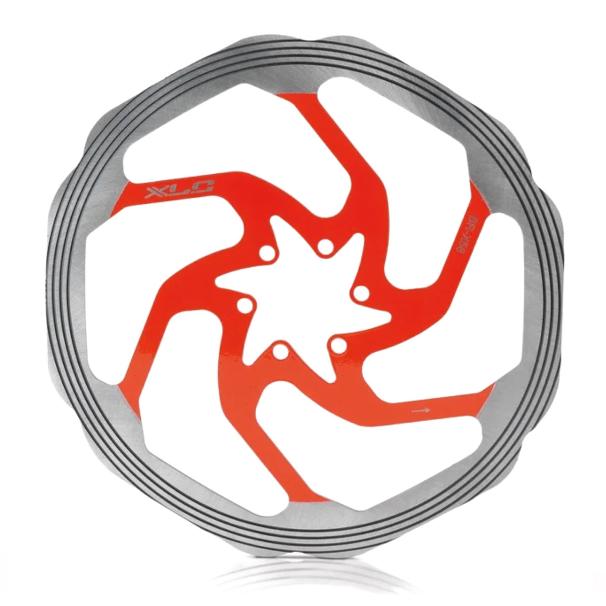 Disque de frein XLC BR-X58 160 mm à 6 boulons – Noir/Rouge