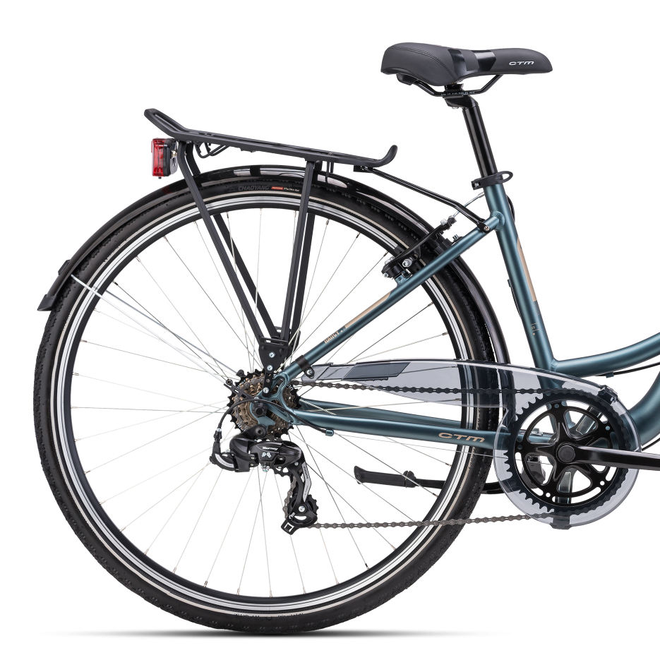 CTM Nancy 700C women's bike - matt grey green / light gold