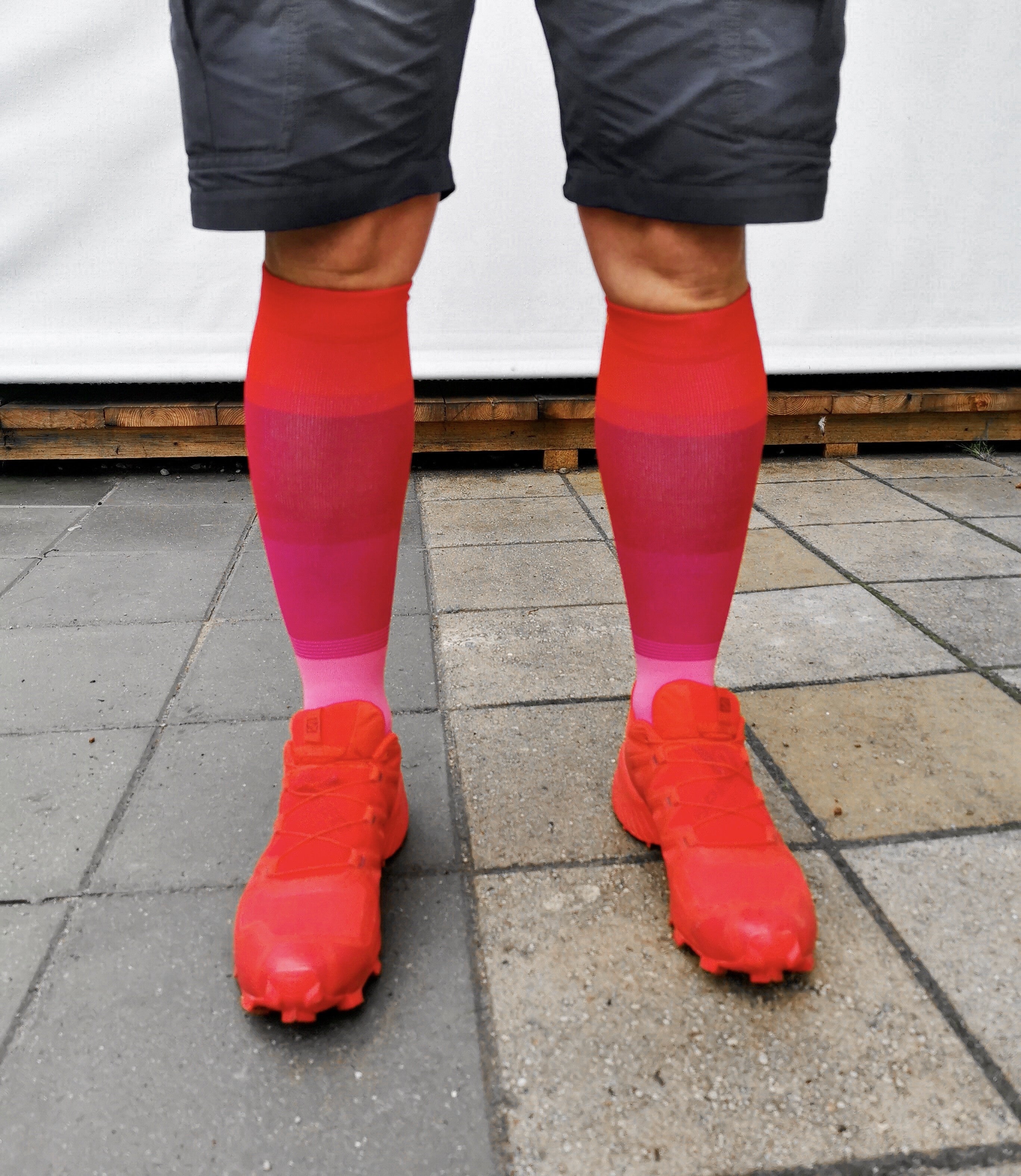 ELEVEN SPORTSWEAR MONO Garās kompresijas zeķes - oranžas