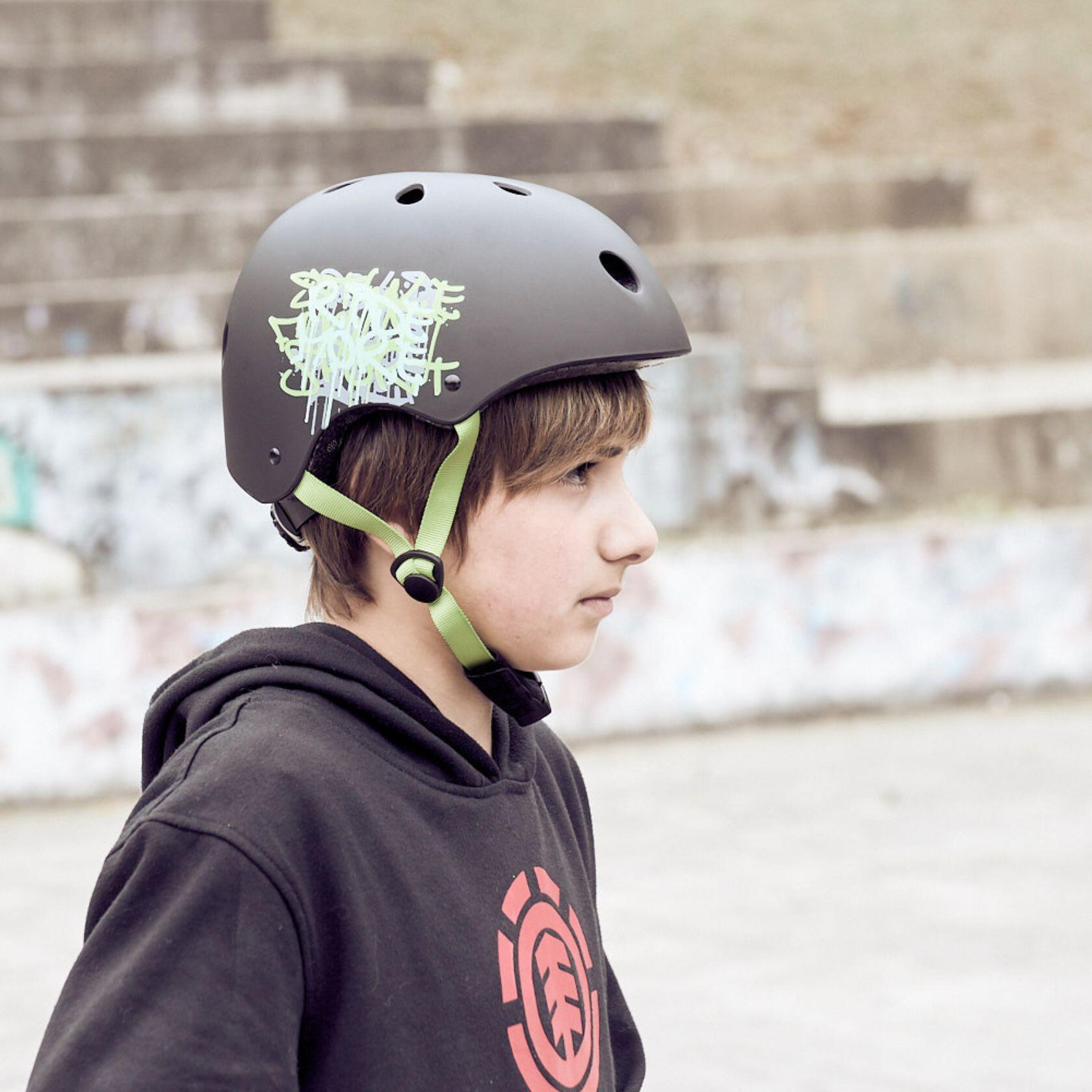Casco POLISPORT Urban Radical Graffiti - nero/verde