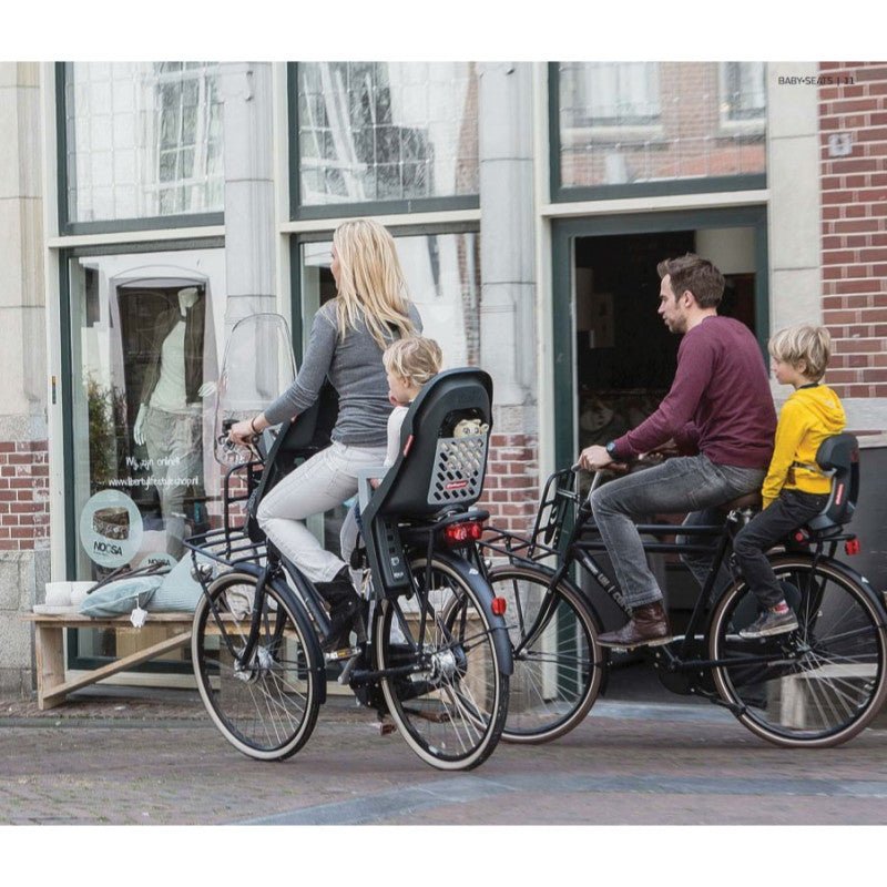 POLISPORT GUPPY JUNIOR Child bike seat for rack - black - POLISPORT - Evelostore