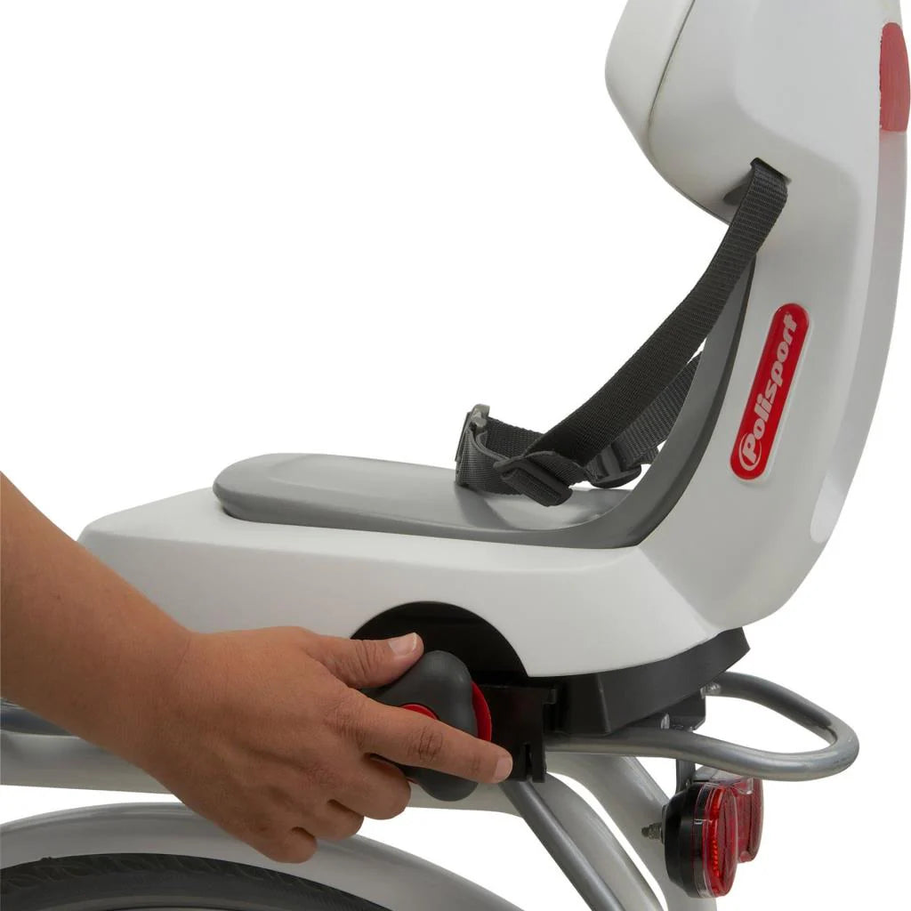 POLISPORT GUPPY JUNIOR Child bike seat for rack - white