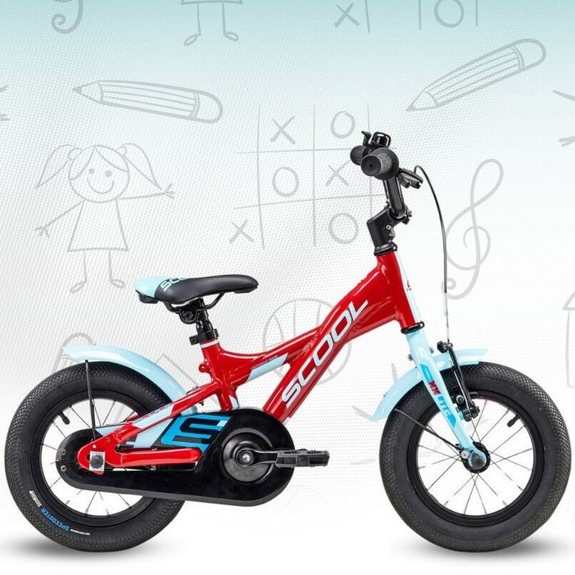 S'COOL XXLITE 12 Kinderfahrrad – rot/hellblau
