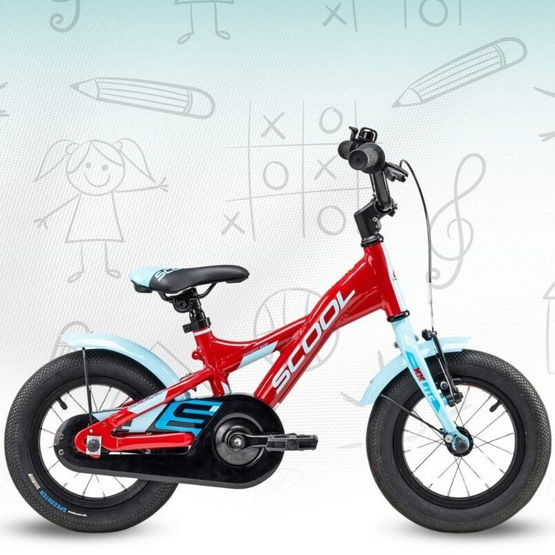 S'COOL XXLITE 12 kids bicycle - red/light blue