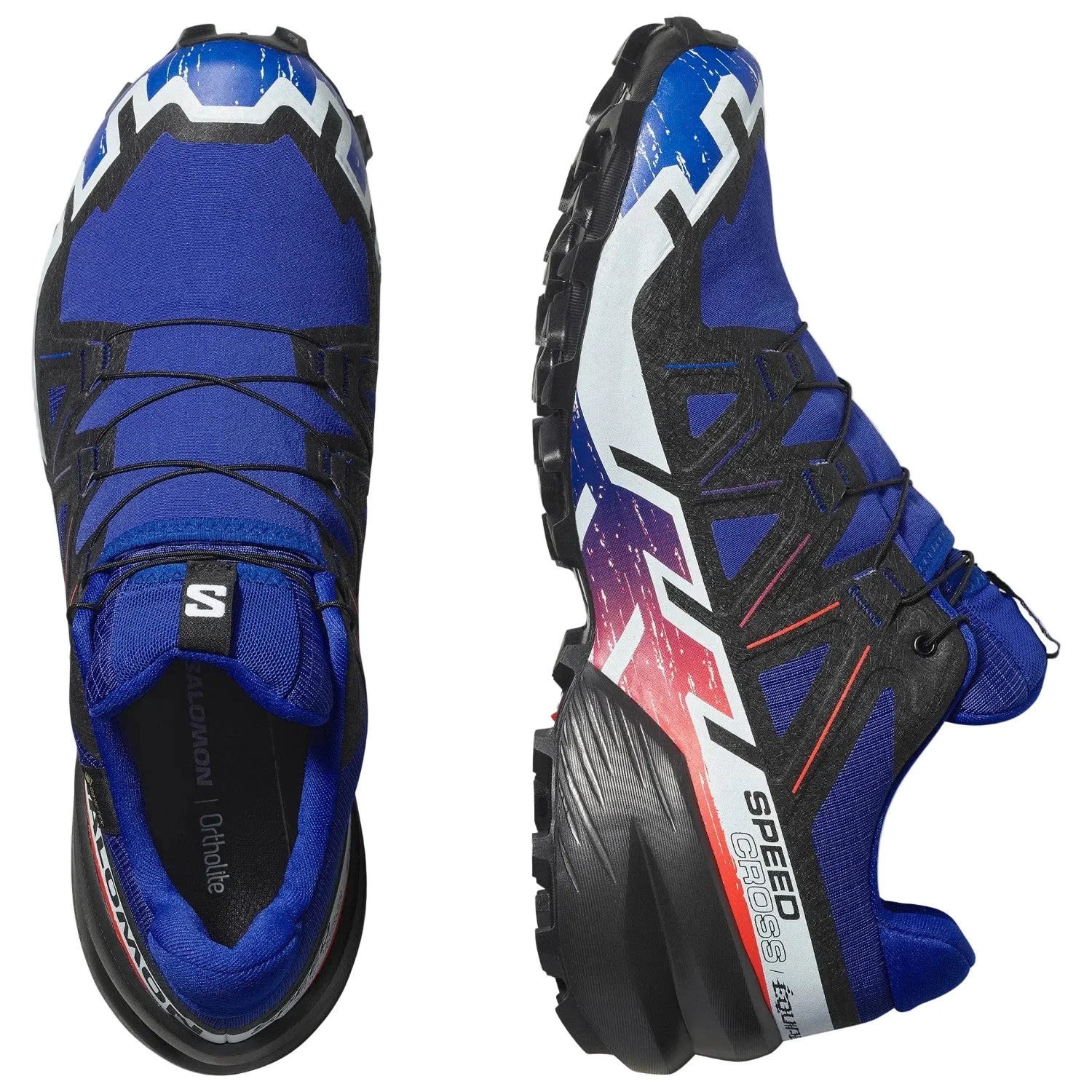 SALOMON SPEEDCROSS 6 GTX trail running shoes - Equipe blue/white/red