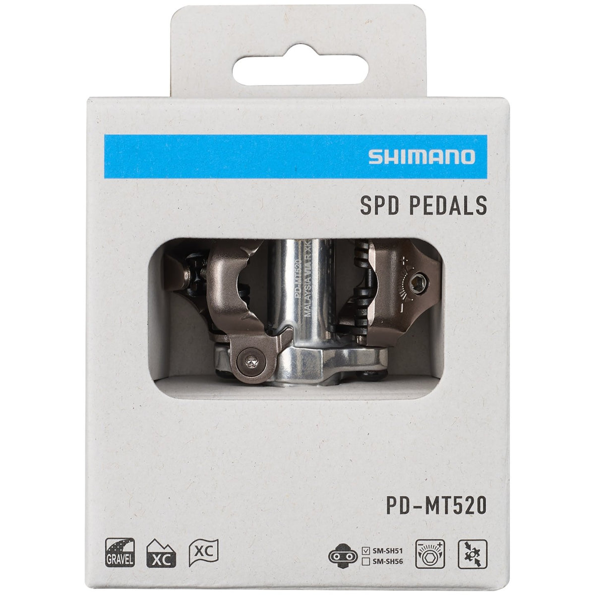 SHIMANO PD-MT520 SPD klambriteta pedaalid - hõbedane