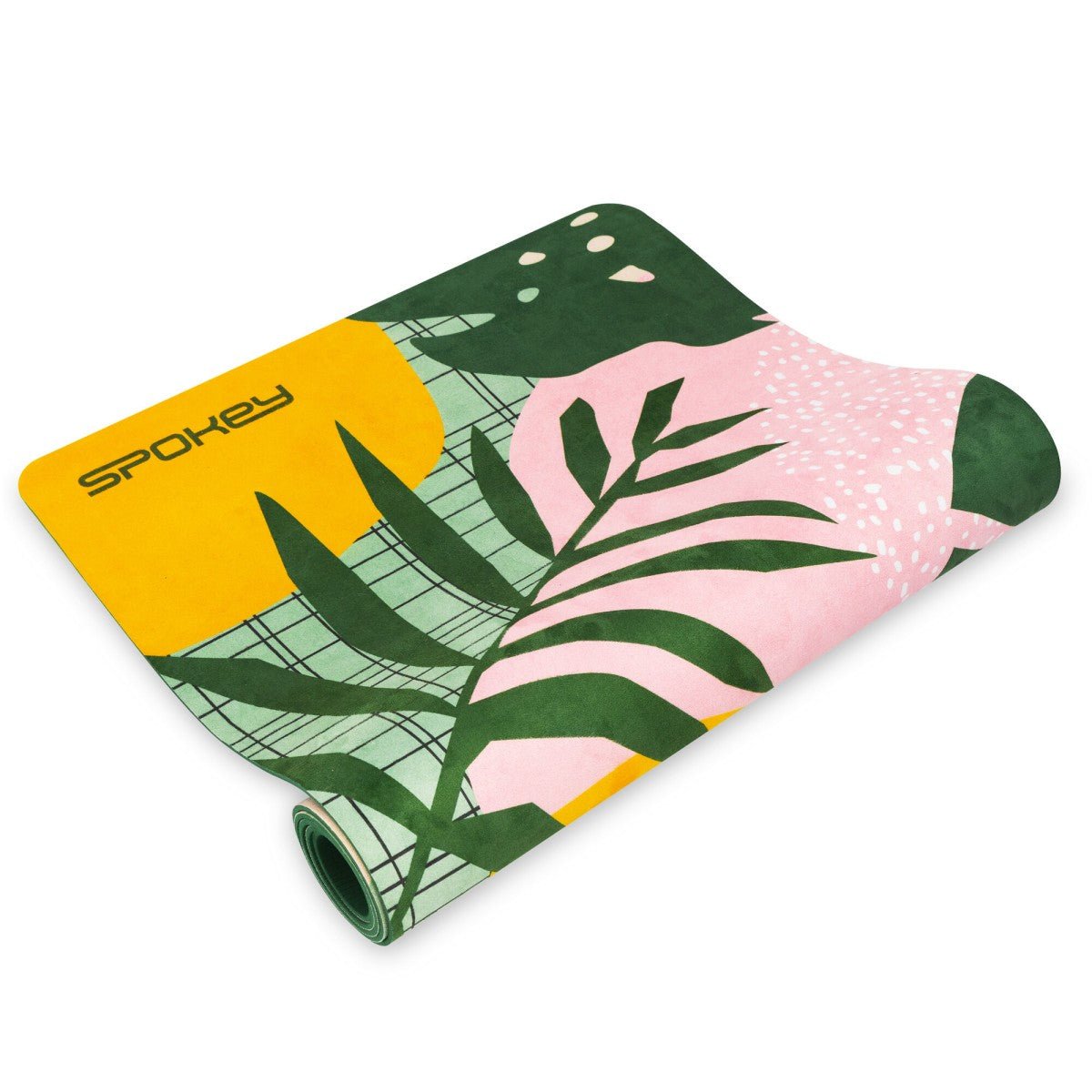 SPOKEY HOME JUNGLE fitness matt 0,4 cm - green/pink - SPOKEY - Evelostore