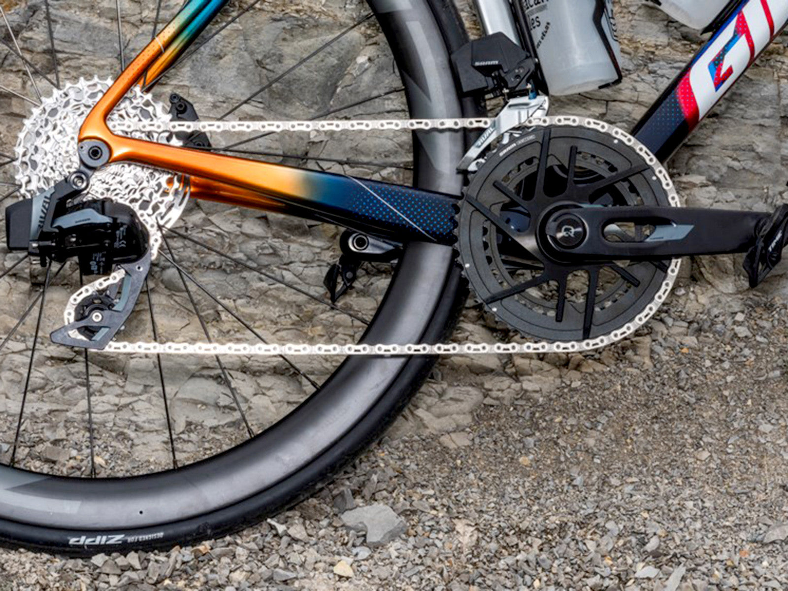 SRAM RIVAL E1 Flattop 12/13-Gang Kette – silber mit PowerLock