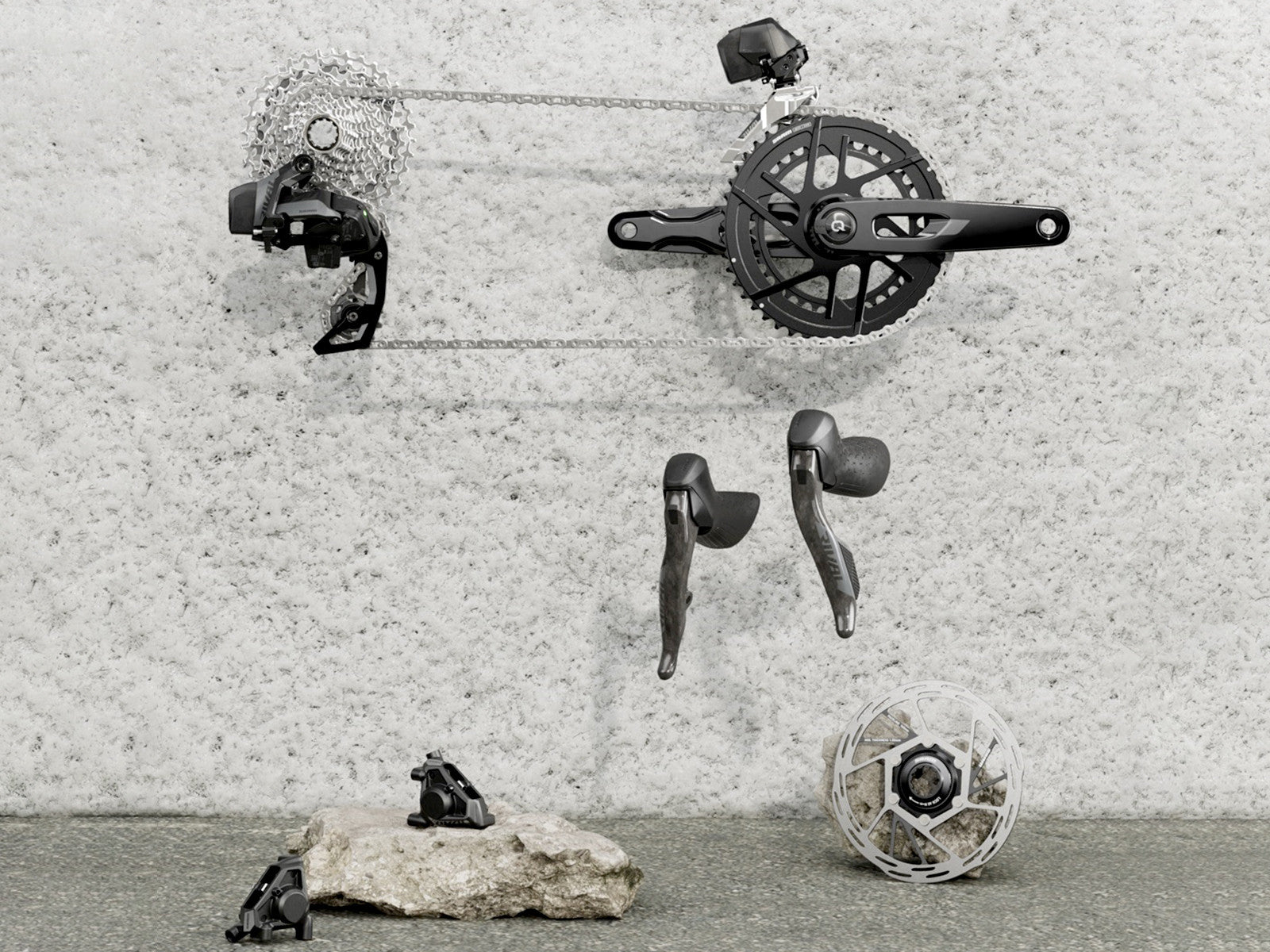 SRAM RIVAL E1 Flattop 12/13-Gang Kette – silber mit PowerLock