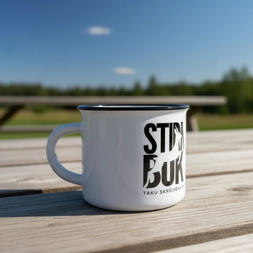 STIRNU BUKS ceramic mug with - white - ELEVEN SPORTSWEAR - Evelostore