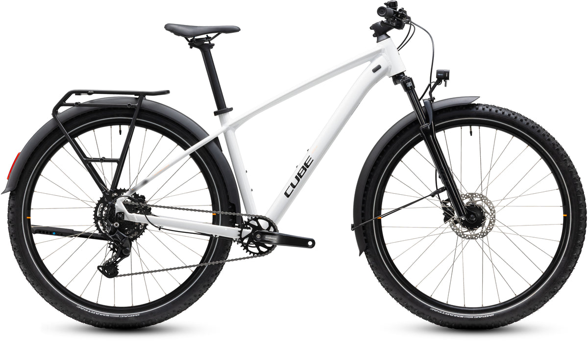 CUBE AIM ONE FE 29 mountainbike – Metallicwhite / sort 2027
