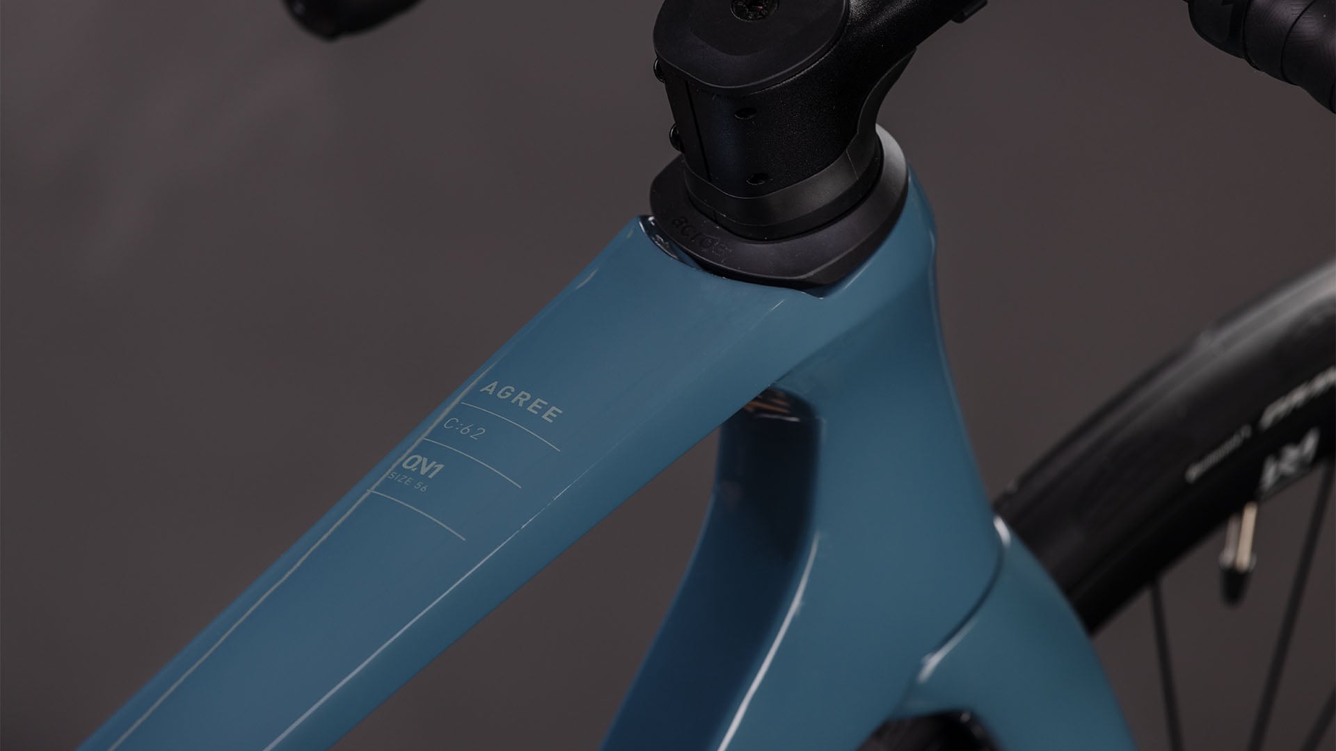 CUBE AGREE C:62 ONE kolfibervägcykel - stormgrå