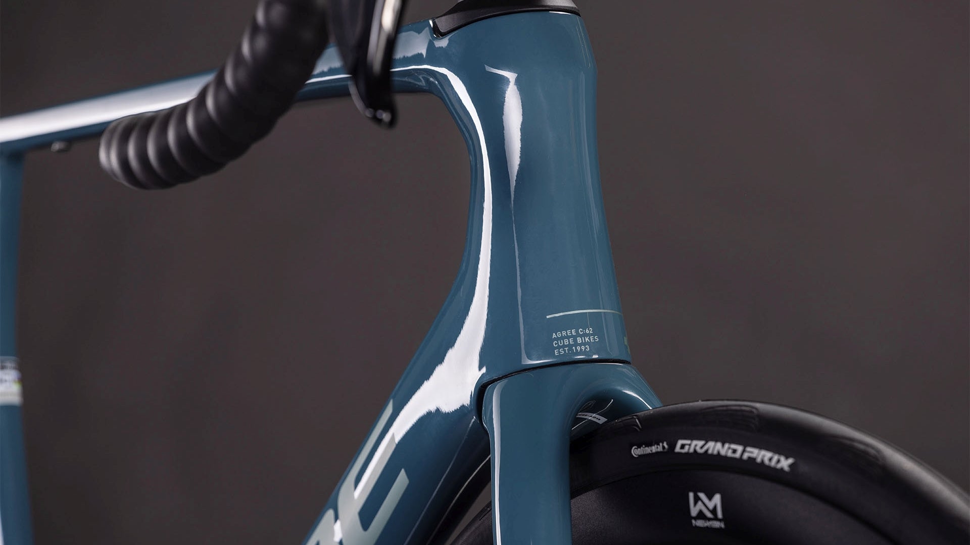 CUBE AGREE C:62 ONE kolfibervägcykel - stormgrå