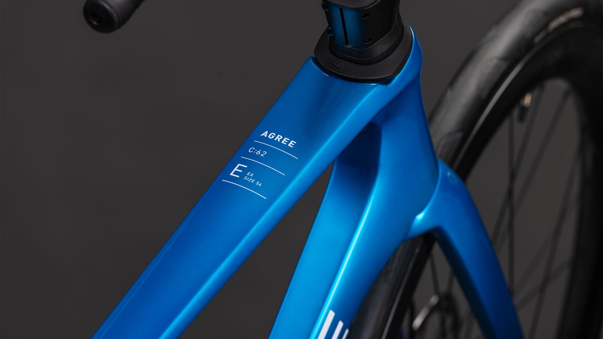 CUBE AGREE C:62 EX Carbon-Rennrad – Topasblau und Weiß