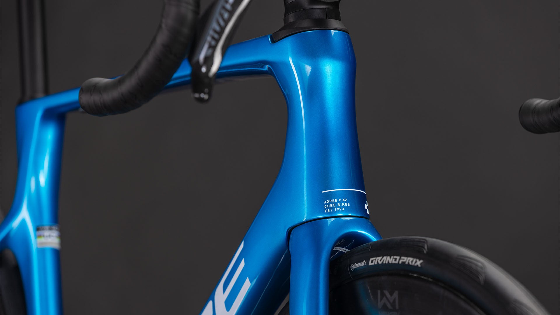 CUBE AGREE C:62 EX Carbon-Rennrad – Topasblau und Weiß