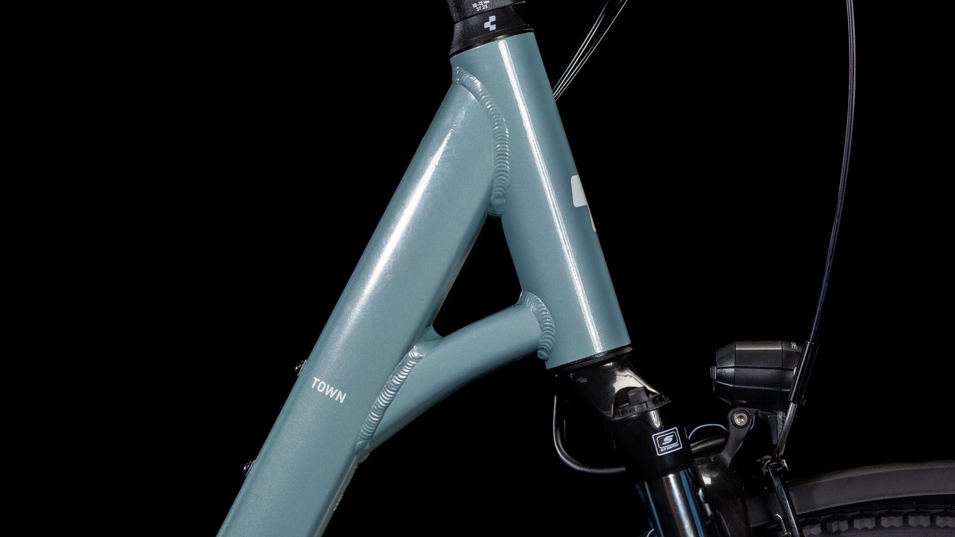 Bicicleta urbana CUBE TOWN ONE - gris polar y blanco