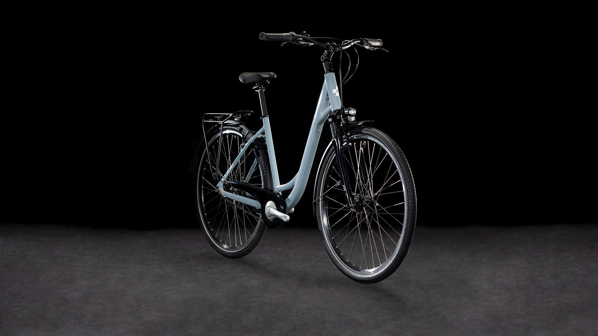 Bicicleta urbana CUBE TOWN ONE - gris polar y blanco