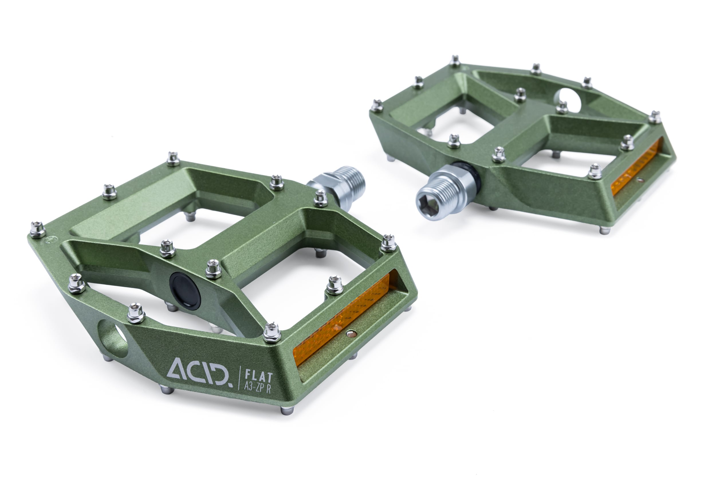 CUBE ACID FLAT A20-pedaler - oliv