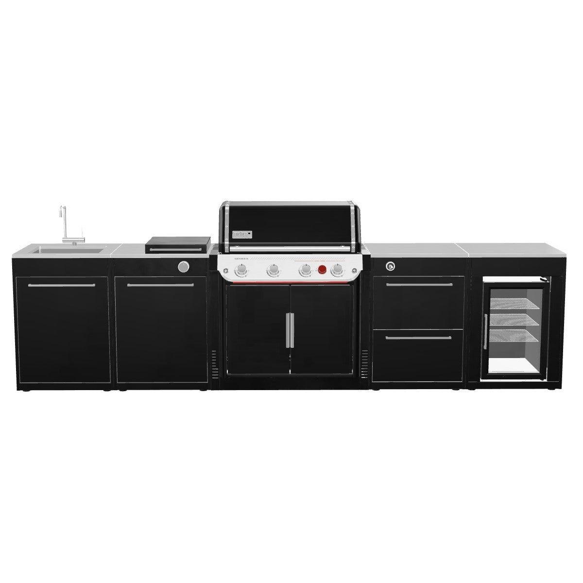 WEBER BBQ virtuvė GENESIS 400 + 4 moduliai lauko virtuvei