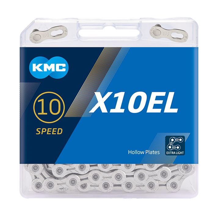 KMC X10EL kedja 10-växlad - Silver med QuickLink