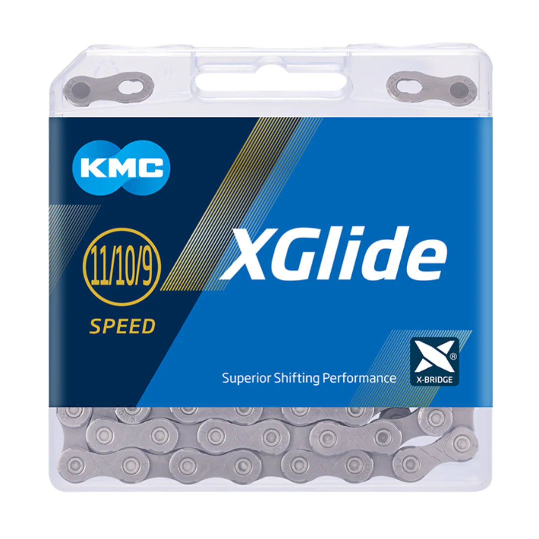 KMC XGLIDE Chain 9-11 speed - Grey - with Quick Link