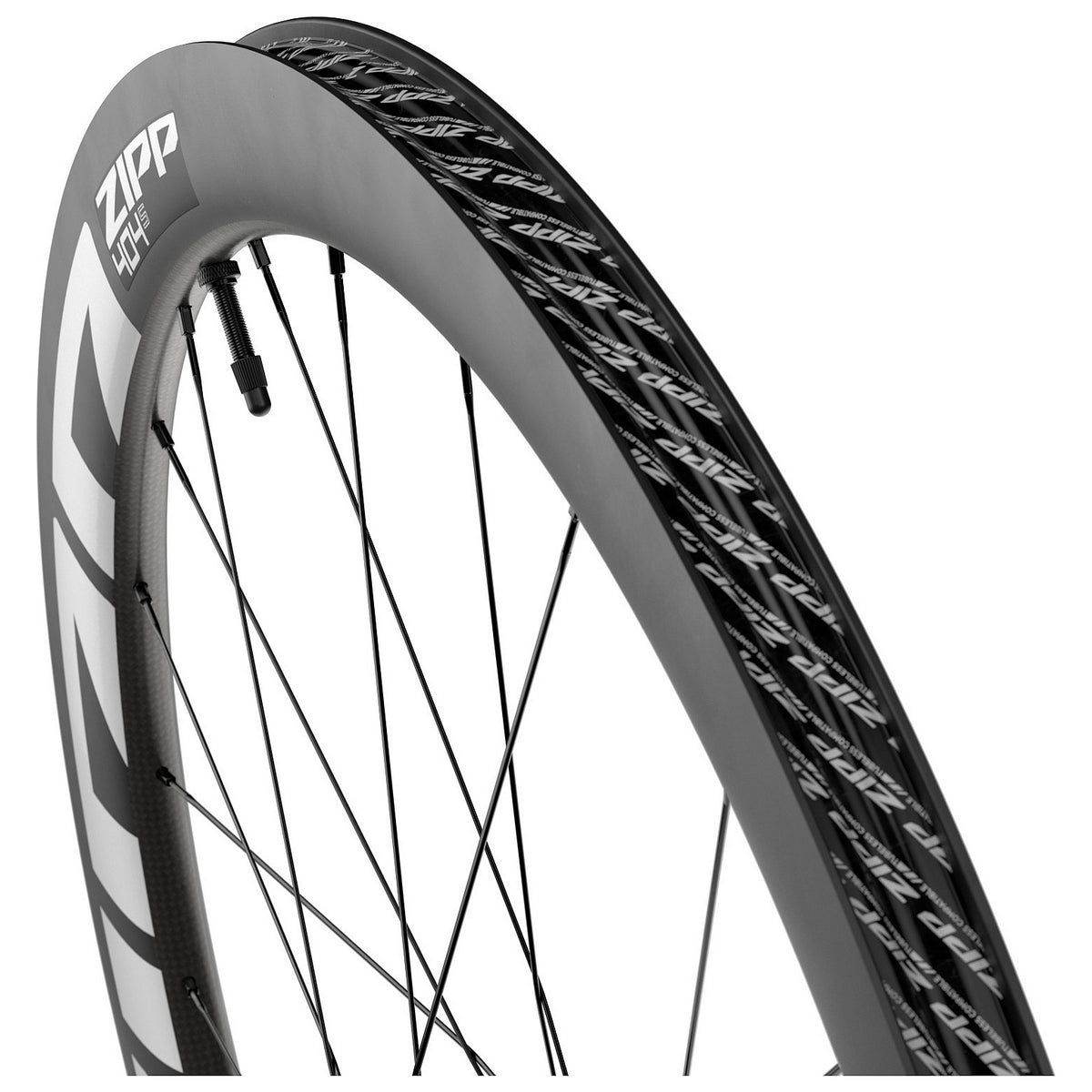 ZIPP 404 S süsinikkiust tubeless-ketaspiduri esiratas 700C – valge graafika