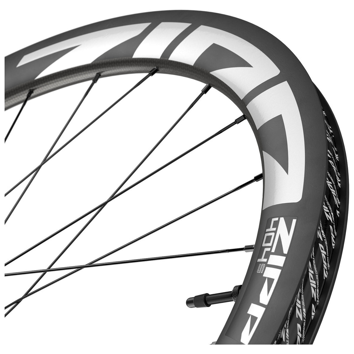 ZIPP 404 S süsinikkiust tubeless-ketaspiduri esiratas 700C – valge graafika